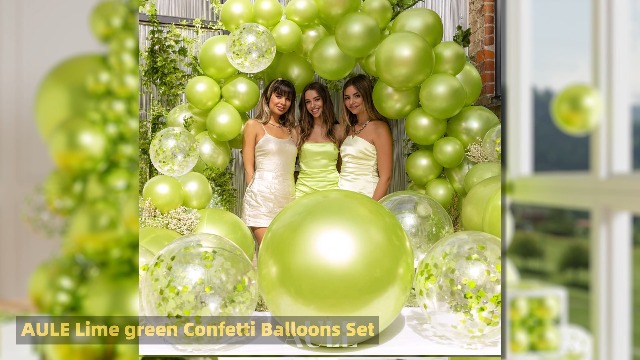 Amazon.com: AULE 100Pcs Lime Green Metallic Balloons Different